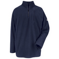 1/4 Zip Front Mod Fleece Sweatshirt - Navy Blue